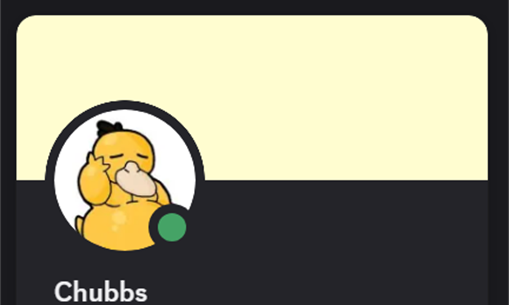 Discord profile of DragomiirLOL student Chubbs, shown with permission